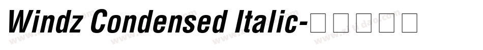 Windz Condensed Italic字体转换